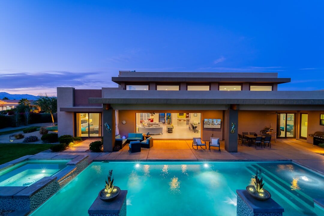 luxury celebrity villa exterior